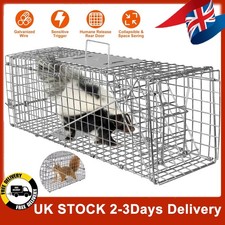 Large Humane Live Animal Trap Cage for Rabbit, Raccoons, Cat, Opossums, Squirrel
