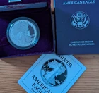 1990-S Proof American Silver Eagle Dollar $1 Box & COA US Mint Bullion OGP M724