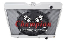 Atom Champion 2 Row Radiator W 16 Fan For 1959 - 1963 Chevrolet Impala Ec281