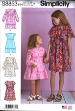 8853 UNCUT Simplicity Sewing Pattern Girls Special Occasion Dress Summer Spring