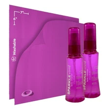 OPTIPAK Sparkle Vivid Lens Cleaner Spray Kit: 2 Bottles + 2 Microfiber Cloths