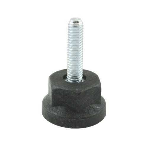 Pack de 12 - Pies Niveladores Roscados M6x25mm - Base 25mm - Carga Clasificación 100kg Reino Unido - Imagen 2 de 2