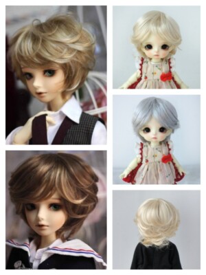 JD075 Fashion Curly BJD Wigs OB11 MSD Blythe All Size Synthetic Mohair Doll Hair