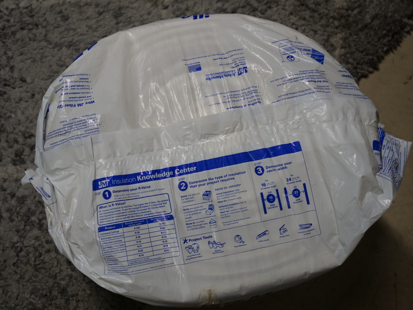 Johns Manville B1284 R13 Kraft Fiberglass Insulation, 40 Sq. Ft ...