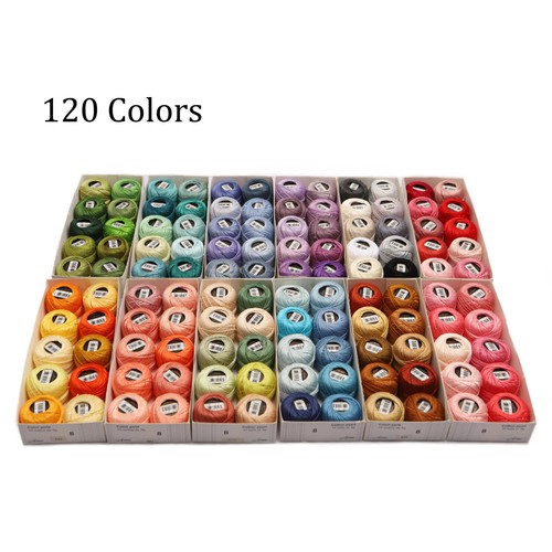 8 Crochet Thread Double Mercerized Long Staple Cotton Pearl Set 5 Grams Ball - Picture 5 of 67