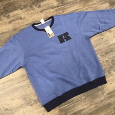 NWT Russell Athletic Big Logo Sweatshirt Pullover Crewneck Men Size Large 60