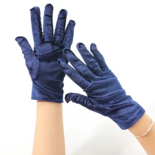 Retro Women Pleuche Gloves Velvet Outdoor Velour Solid Stretch Party Driving