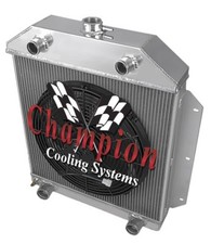 Aar Champion 3 Row Radiator Flathead Config16 Fan For 1949-1953 Ford Cars Aar Champion 3 Row Radiator Flathead Config16 Fan For 1949-1953 Ford Cars
