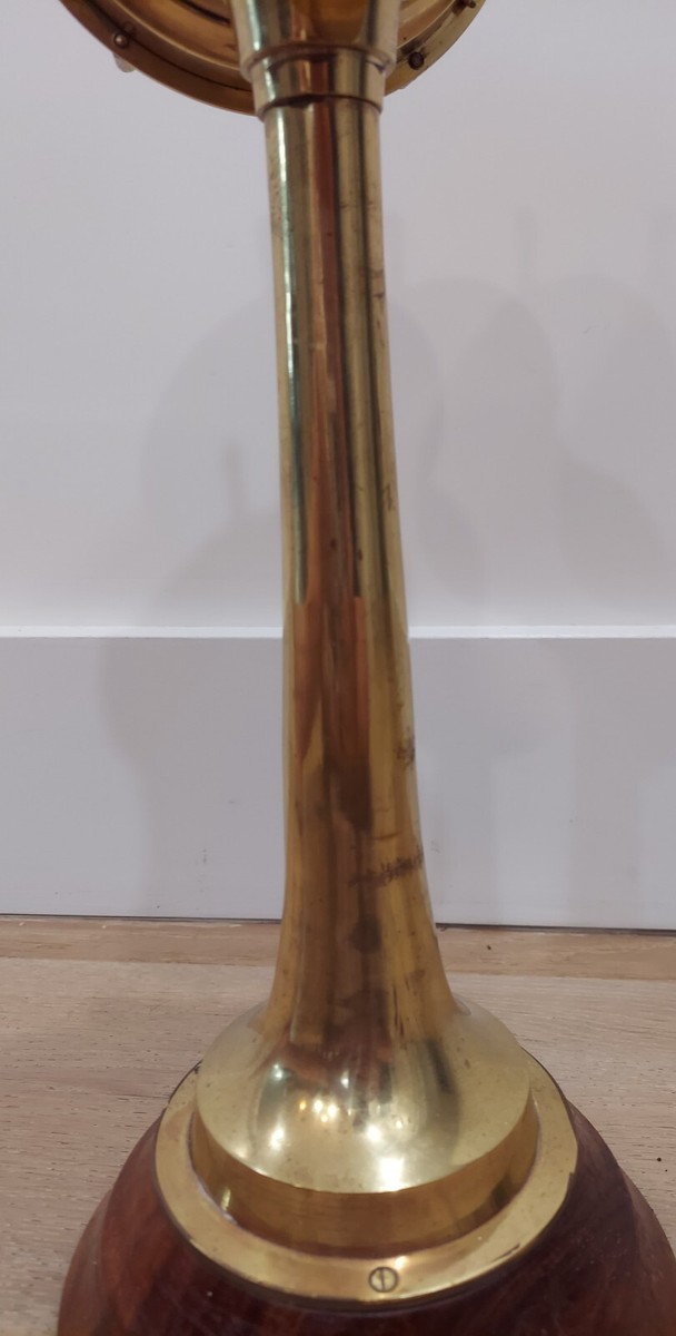 Lot - ONE-THIRD SIZE BRASS REPLICA OF A SHIP''S TELEGRAPH Marked Chadburns Liverpool & London. Height 20. From the Estate of Robert Tied Lot - ONE-THIRD SIZE BRASS REPLICA OF A SHIP''S TELEGRAPH Marked Chadburns Liverpool & London. Height 20. From the Estate of Robert Tied