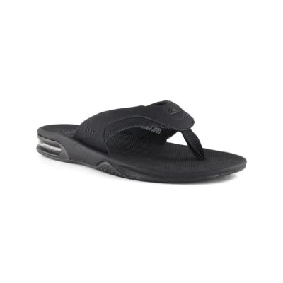 Sandales Fanning Pour Hommes - Tout Noir - Photo 1/4