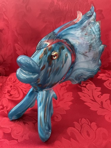 FLAWLESS Exquisite LOWERY Signed ART GLASS STUDIO 12” Hand Blown FISH SCULPTURE - Picture 4 of 16