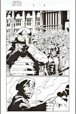 LEONARD KIRK 2008 CAPTAIN BRITAIN ORIGINAL ART-BLACK KNIGHT!  FREE SHIPPING!