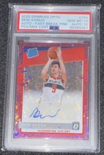 2020 Donurss Optic RATED ROOKIE Deni Avdija FAST BREAK PINK AUTO /20 DUAL PSA 10