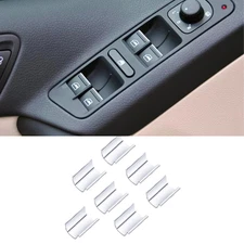 Glass Window Lifting Lock Panel Trim For Volkswagen Tiguan 10-2016 Matte Silver