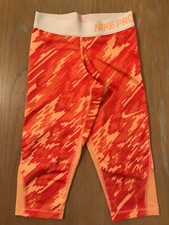 Nike Pro Dri-Fit Girls Capris Orange Size Small