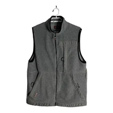 Nevada Gray Fleece Full Zip Sleeveless Vest Sz M