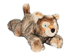 Lobo Wolf Pup Extra Large Brown Plush Dog Toy with Tuffweb Mesh Liner 20 Inch