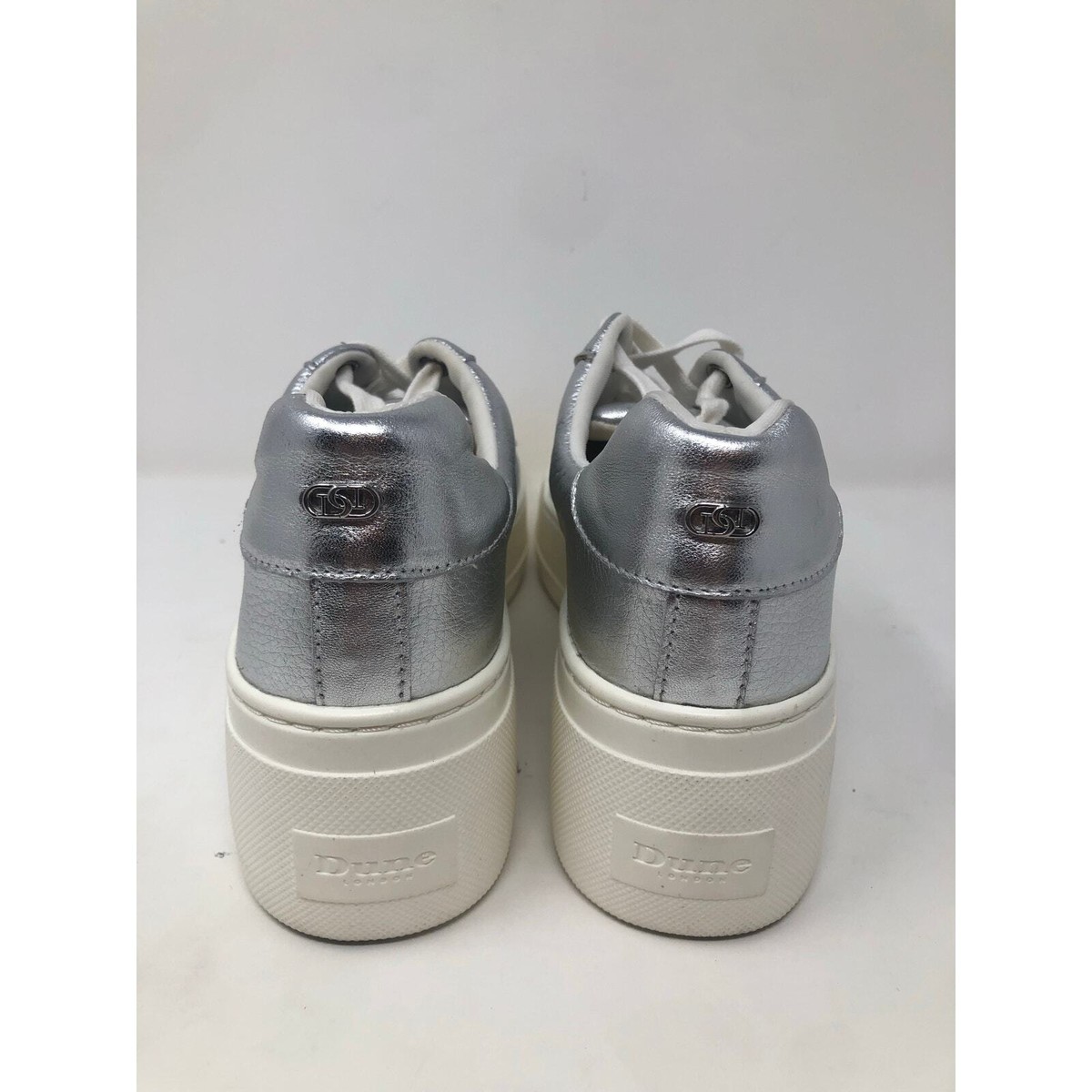 Dune London Women Silver Metallic Lace Up Shoes Size 38 | eBay