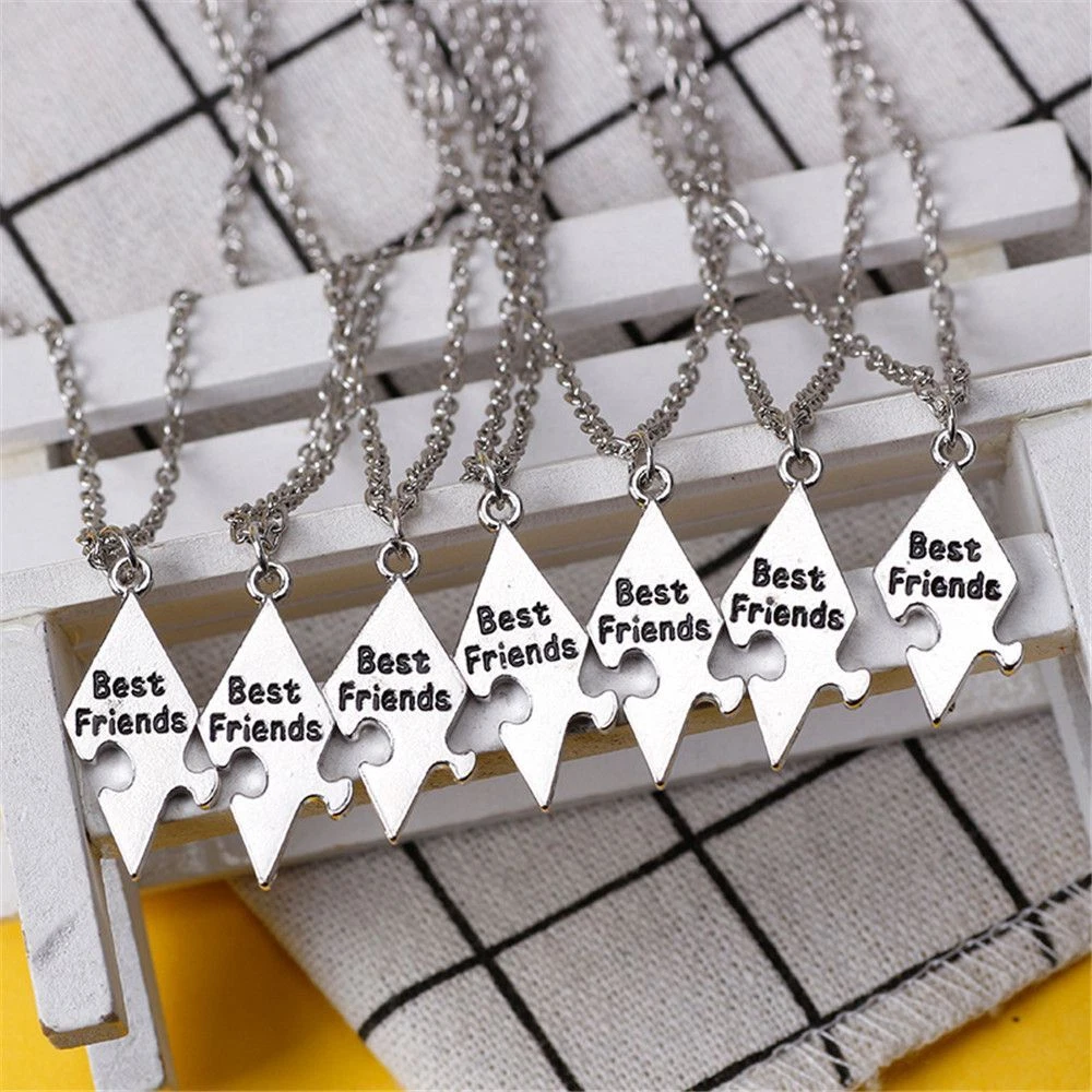 Star Choker Best Friend Necklace Stitching Puzzle Piece Bff
