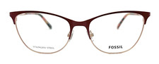 AUTHENTIC NEW - FOSSIL - FOS7134/G LHF 53/17/140 - BURGUNDY EYEGLASSES