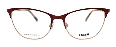 AUTHENTIC & NEW - FOSSIL - FOS7134/G LHF 53/17/140 - BURGUNDY EYEGLASSES