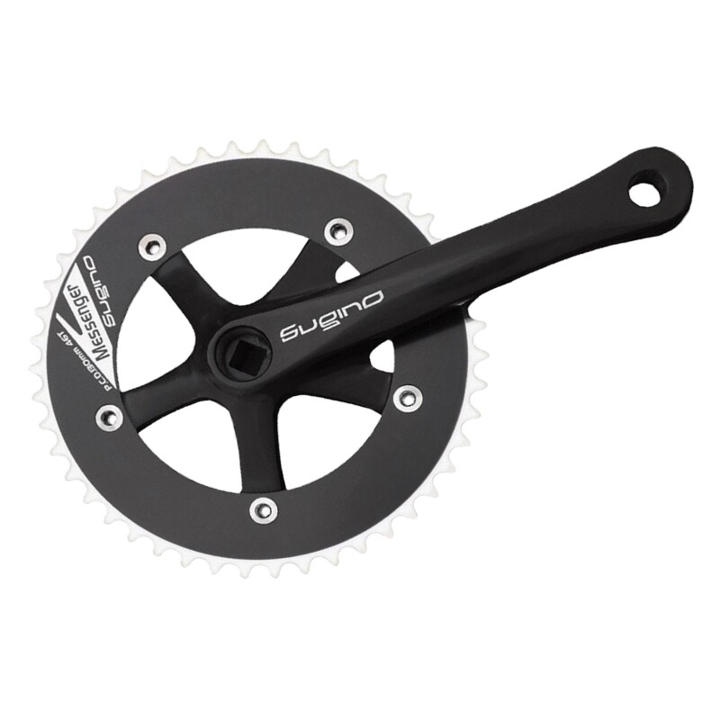 Sugino RD-2 Messenger Track Crankset 165mm 46T Black Fixed Gear
