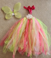 Girl's Butterfly Princess Magical Fairy Photo Costume Birthday Dress 5-7 NEW
