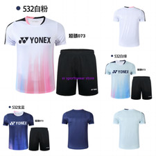 YY Adult Kid Sports Suit Tennis Table Badminton Clothes Set T Shirts shorts