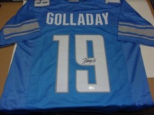 KENNY GOLLADAY DETROIT LIONS FUTURE STAR BLUE JSA/COA SIGNED JERSEY