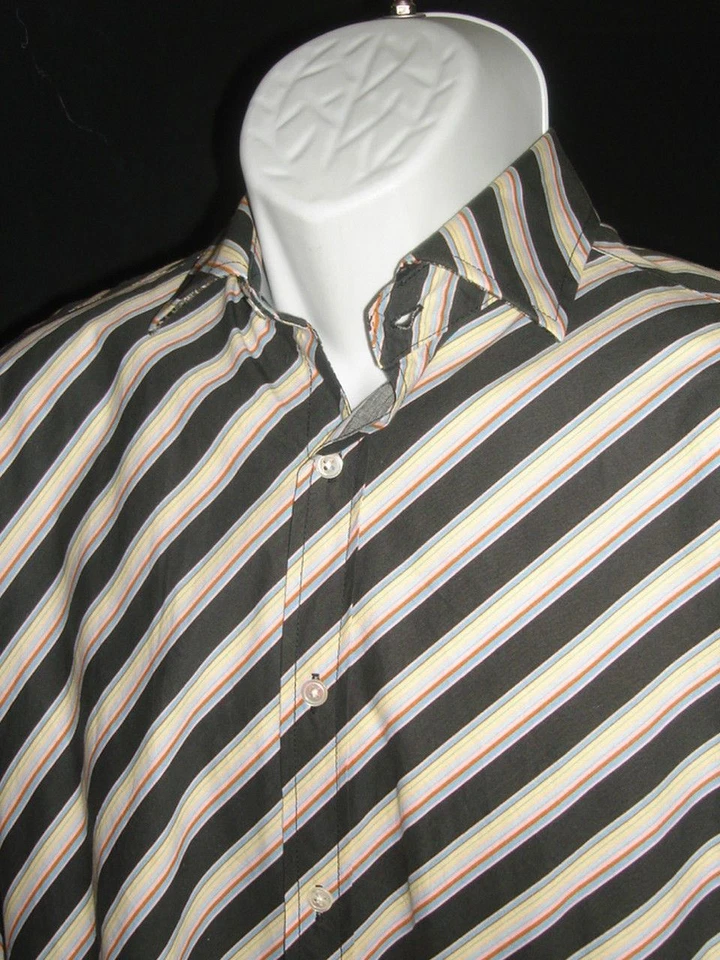 Camisa Elements by Arnold Zimberg Multicolor Rayas Contraste Puño L/S Talla M Foto 3 de 4