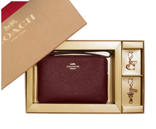 COACH METALLIC Glovetanned LEATHER GLITTER UNICORN COIN CASE 22939