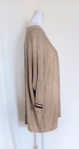 Tommy Hilfiger Womens Varsity Style Oversize Sweater Beige Size Small / Medium - Picture 6 of 7