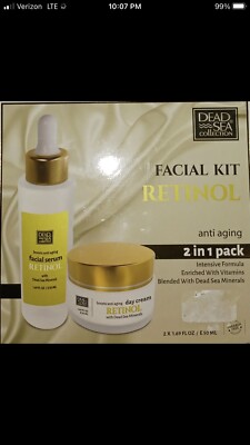 Dead Sea Collection Facial Kit Retinol AntiAging Facial Serum & DayCream