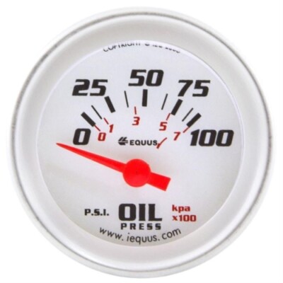Equus E8264 Electric Oil Pressure Gauge 8000 Series 2 Inch Aluminum