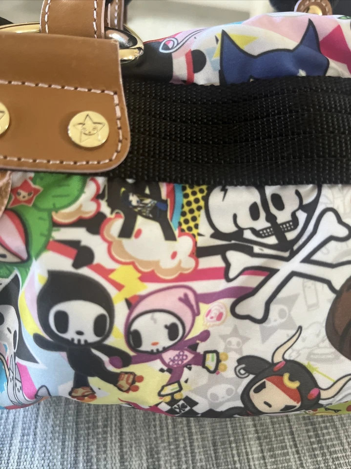Tokidoki for LeSportsac Ragazza Mini Satchel Boston Bag Skull Cactus Bull Purse Foto 3 de 4