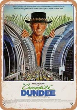 METAL SIGN - Crocodile Dundee (1986) - Vintage Look