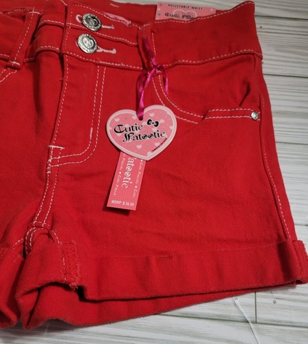Cutie Patootie Red Double Button/Zip Shorts - Girls Size 10 - Picture 4 of 11