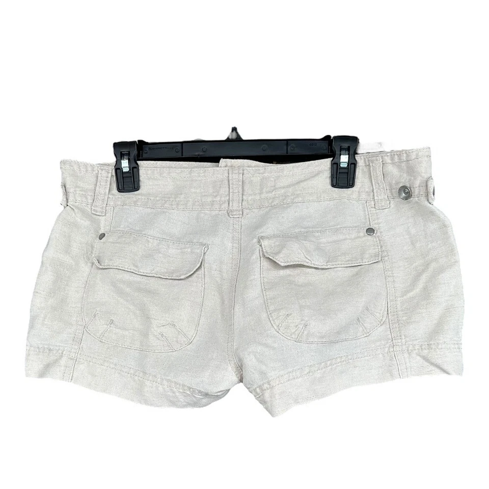 Pantalones Cortos BKE Para Mujer 29 Leah Mezcla de Lino Playa Costero Verano Y2K Foto 2 de 4