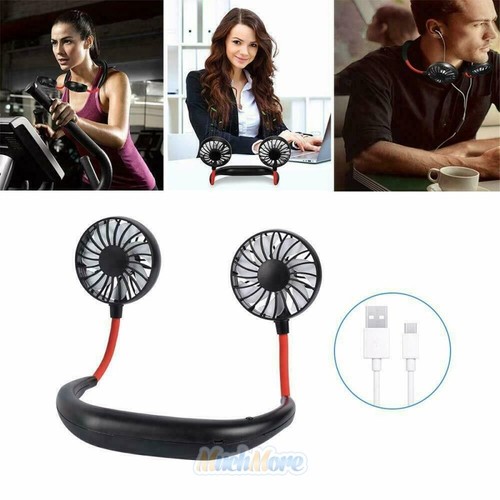 Portable Fan Hanging Neck Lazy Neckband USB Rechargeable Personal Sport Mini Fan - Picture 10 of 18