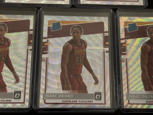 2020-21 Donruss Optic #155 Isaac Okoro Silver Wave & Silver Pulsar Prizm Lot (7) - Picture 7 of 8