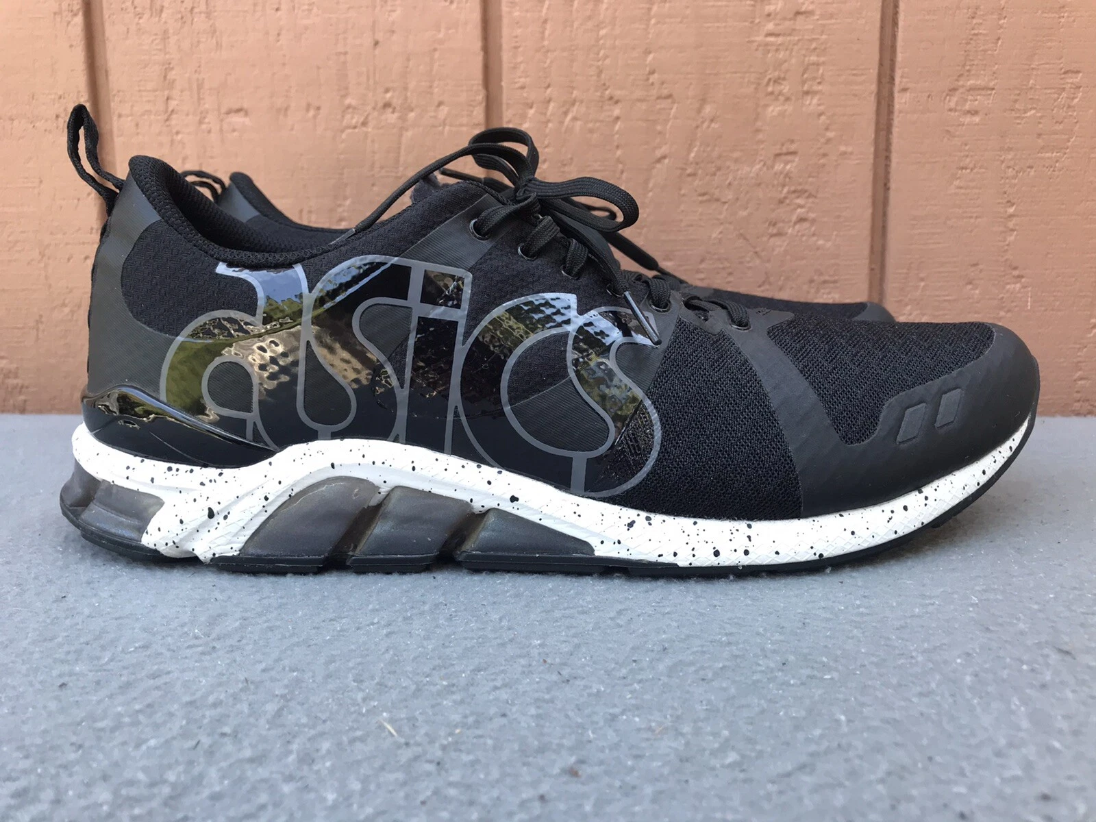 Scarpe da corsa EUC Asics Gel Lyte One Eighty Bianco Nero UOMO US 12 H6B0N 9001 C6