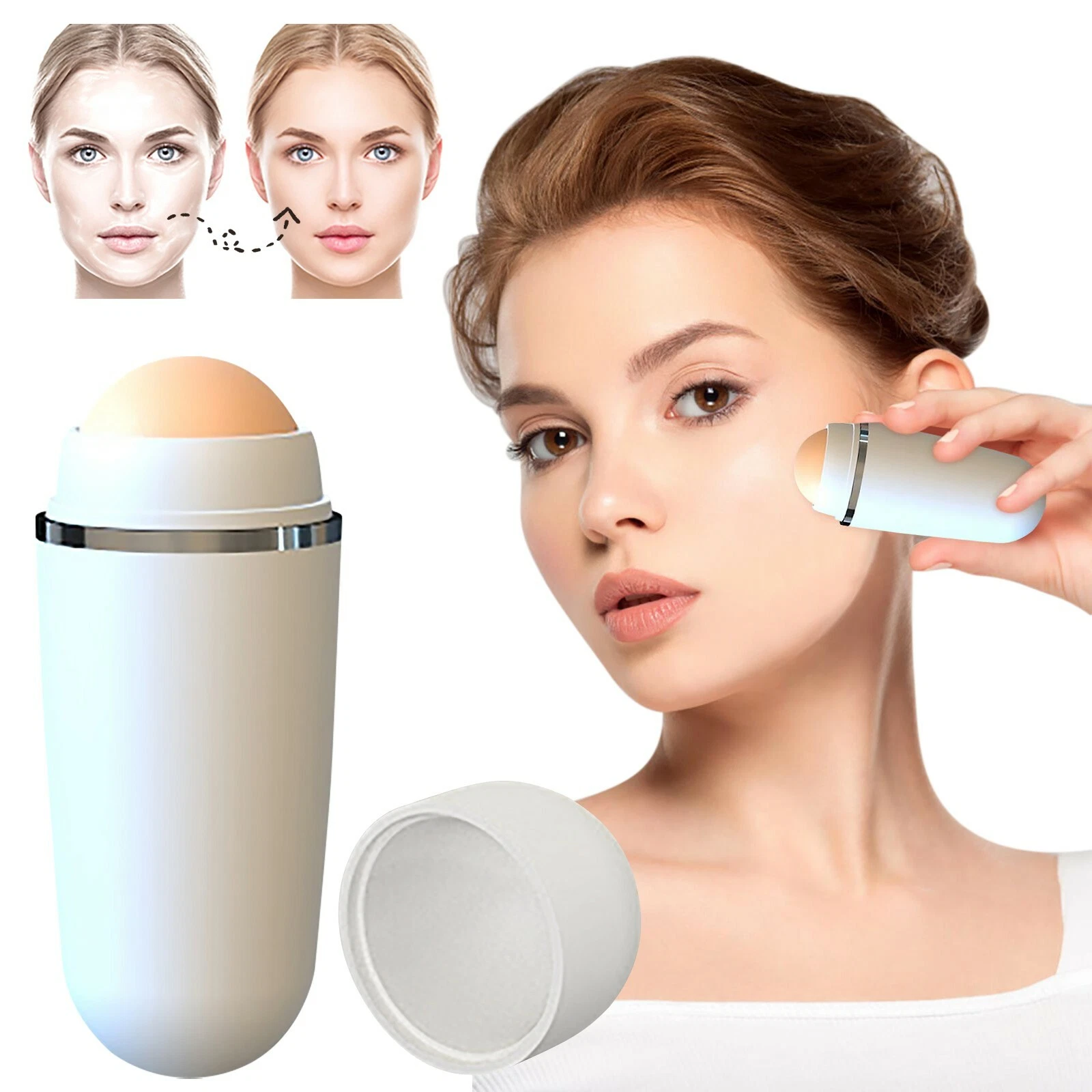 Oil Absorbing Volcano Roller Reusable Portable Oily Skin Control Facial Roller - Picture 13 of 16