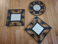3 Piece Decorative Mirror Set-Wall Display Home Interior and Gifts