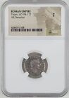 Authentic Silver Denarius of Trajan (Ad 98-117) - Ngc(F) Graded Coin