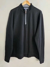 Johnnie-O Sully 1/4 Zip Black Pullover Golf Stretch Comfort Men’s Size XL