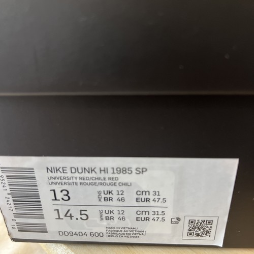 Nike Dunk High 1985 Retro Red Black Acid Wash DD9404-600 Men Size 13 - Picture 11 of 15