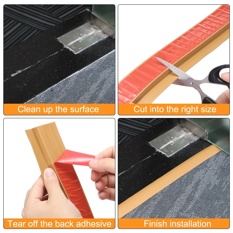 Capa de transição Floor Transition Strip 0,5" 10 pés preta - Imagem 4 de 4