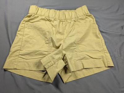 Levi Strauss Shorts Womens Medium Yellow Paperbag Poplin Elastic Waist Pockets