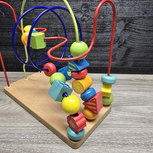 Hölzernes beschäftigtes Perlenlabyrinth Achterbahn Baby Kinder Lernen Aktivität pädagogisches Spielzeug - Bild 4 von 5