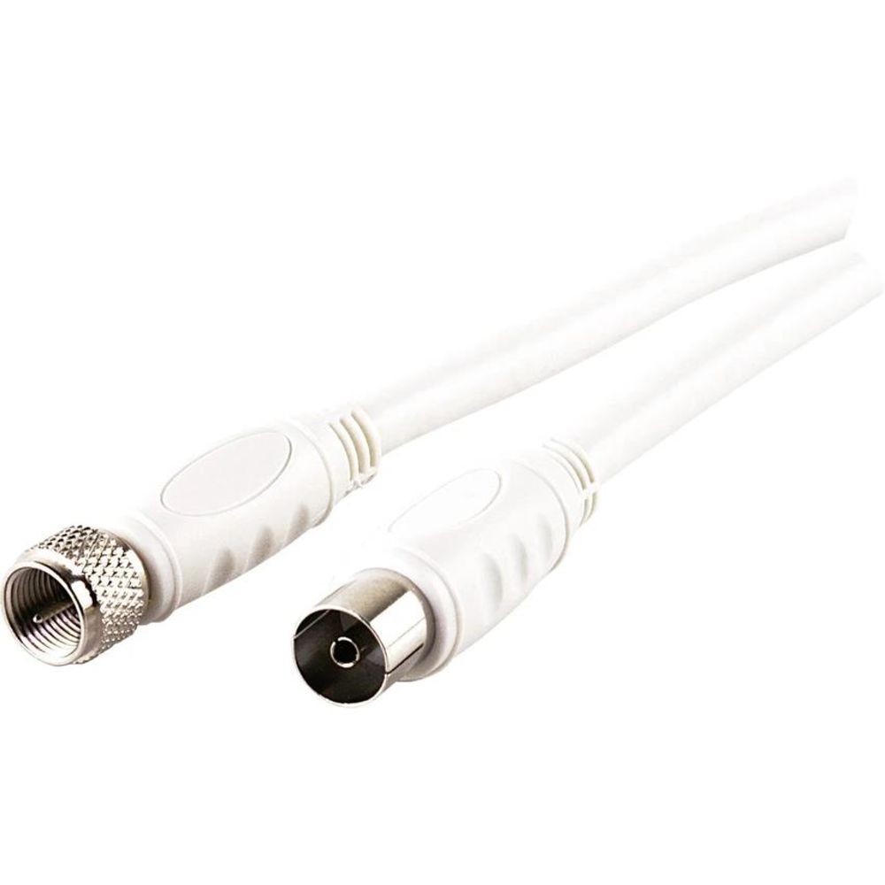 Schwaiger SATAntennen Adapterkabel 90 dB F-Stecker an IEC Buchse 3m wei 2390₽